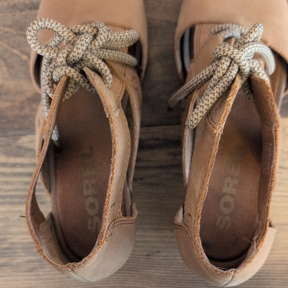 Sorel Joanie II Lace-Up Wedge Sandals 9                                     M430